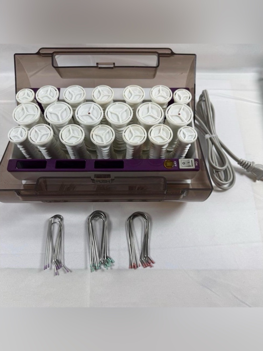 Vintage Vidal Sassoon Electric Hair Rollers Set with Clips